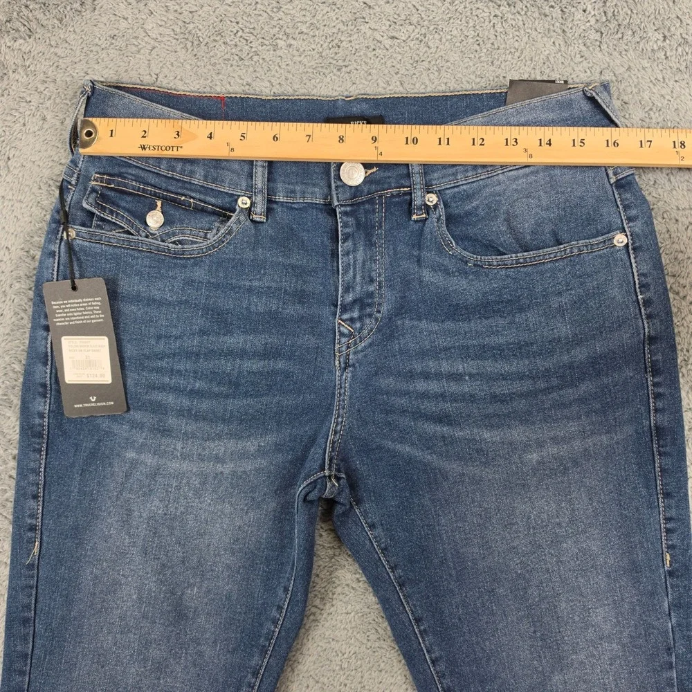 True Religion Ricky SN Flap Denim Shorts Men 31 Blue Relaxed Straight Casual NWT